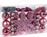 Casaria Christbaumkugel 66er Set - Matt Glänzend Ø 3/6 cm Rosa