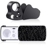 Loupe LED pour bijoutiers, 30x/60x/90x, 2 pièces, éclairée