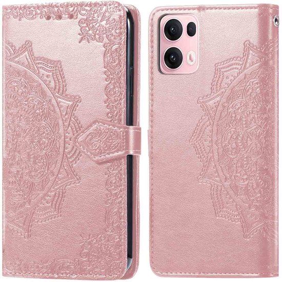 imoshion Hoesje - Geschikt voor Oppo Reno 13 Pro - Mandala Bookcase - Rosé Goud