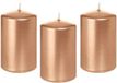 Trend Candles Bougie cylindrique/bougie pilier - 8x - or rose - 5 x 8 cm - 18 heures de combustion
