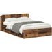Vidaxl Cadre de lit avec rangement bois ancien 150 x 200 cm