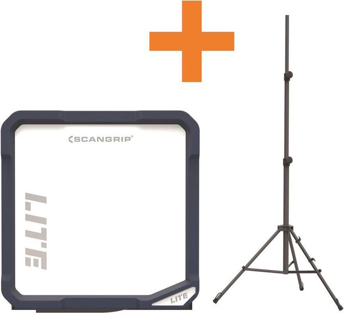 Scangrip VEGA LITE LED bouwlamp met statief - 6000 lumen - Grijs