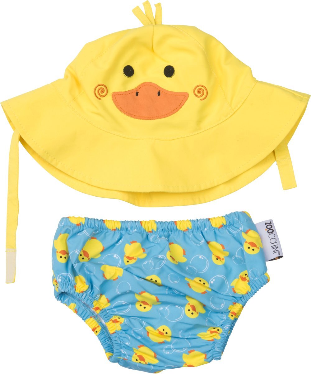 Zoocchini zwemsetje Puddles the Duck maat S blauw