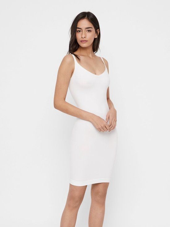 Pieces naadloze onderjurk - Ballroom - Wit - Maat M