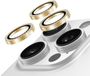 AVY Camera Lens Protector Rings | Geschikt voor Apple iPhone 12 Pro Max | Camera Lens Protector Glas | Schokbestendig | Krasbestendig | met Applicator | Diamant Goud