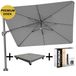 Nexus T2 premium zweefparasol 300x300 cm Manhattan met parasolvoet 90kg en hoes