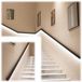 Poignée d'escalier éclairée - Barre d'appui - Marche sécurisée - Capteur corporel - 300 cm - Noir