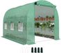 Outsunny Tunnelkweekkas - Verzinkt staal, PE - 198L x 275B x 191H cm - Groen