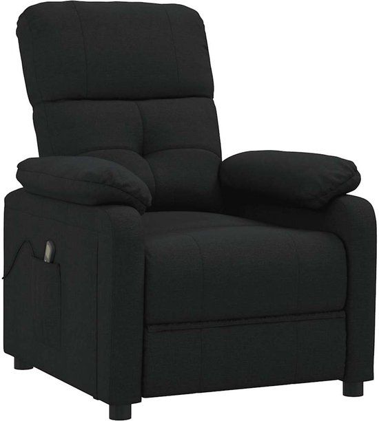 vidaXL Massagestoel stof zwart