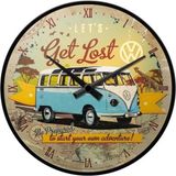 Nostalgic-Art Wandklok Volkswagen T1 - Let's get lost