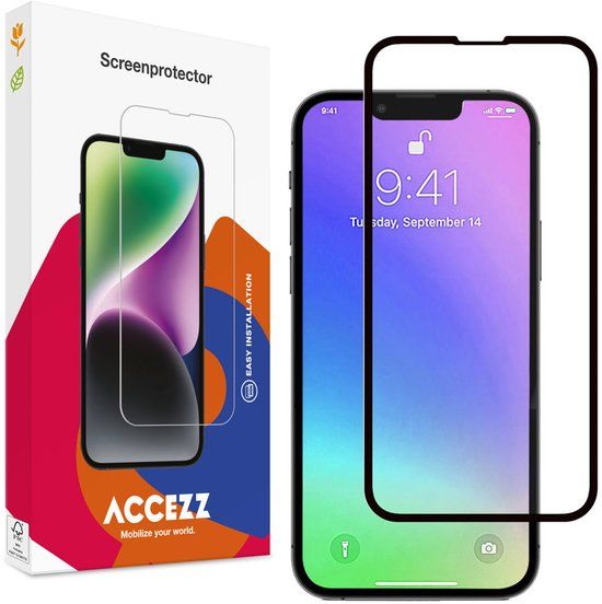 Accezz Screen Protector - Gehard Glass Full Cover voor Apple iPhone 13 Mini