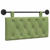 vidaXL - Hangend hoofdbord - Lichtgroen - Fluweel