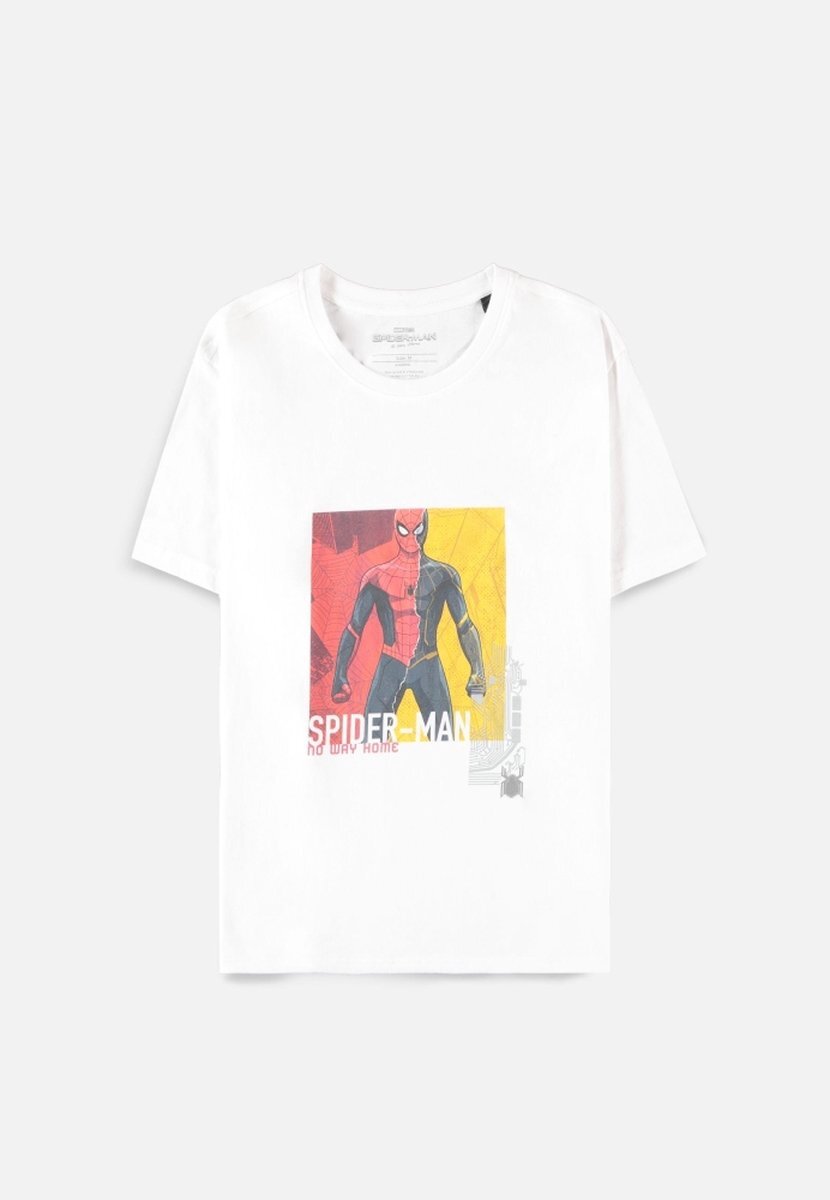 Difuzed SpiderMan Heren Tshirt -M- No Way Home Wit