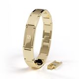 SERASAR Premium Roestvrijstalen Armband voor Heren - Goudkleurig, 17 cm