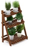 Furinno Tioman Outdoor Blumenregal in teakhout, natuur, 38,35 x 60,45 x 90,17 cm