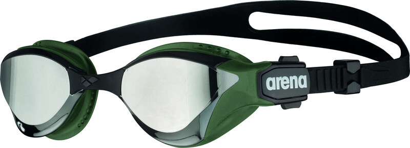 Arena Cobra Tri Swipe Mirror Goggles, silver/army