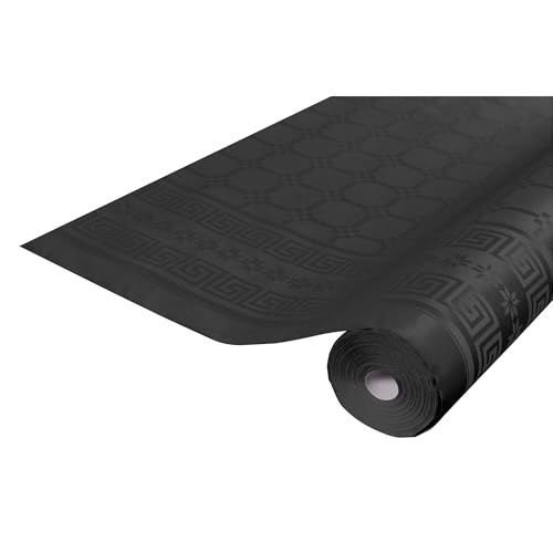 PRONAPPE Tafelkleed op rol – Damastpapier – 25m x 1,18m – Zwart