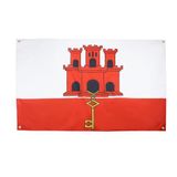 AZ FLAG Vlag Gibraltar 150x90 cm Vlag Gibraltarees Licht Polyester 4 Ringen