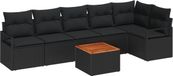 vidaXL Banc de jardin noir poly rotin