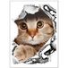 Icecat Sticker Chat door de muur multikleurig