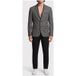 The Kooples Veste de costume classique à double fente + rivet crâne noir gris Taille : 46