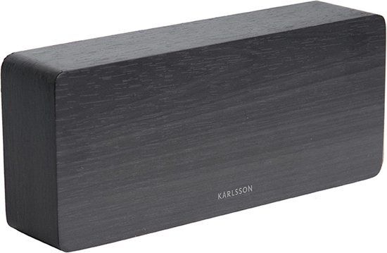 Karlsson Tube Alarm Clock - Black Veneer - White LED