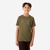 PUMA T-shirt kinderen katoen print groen