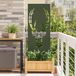 Écran de confidentialité de jardin vert olive 50 x 140 cm Acier laminé à froid