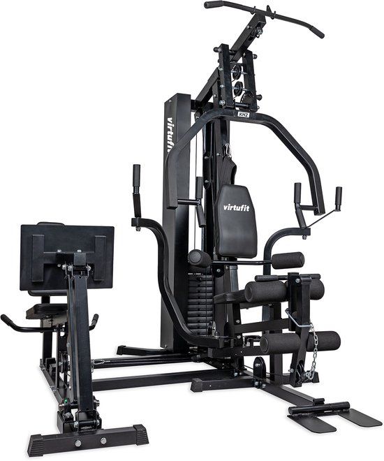 VirtuFit Krachtstation Homegym KH350 met Leg Press - Zwart/Silver - 130 kg - 86 kg gewichten