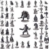 50 Path Gaming 50 Unieke Miniaturen, fantasiefiguren voor Tabletop RPG’s zoals Dungeons & Dragons en Pathfinder. Bulk ongeverfd, geweldig voor D&D.