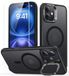 ESR Classic Hybrid HaloLock Hoesje Geschikt voor Apple iPhone 16 - Met Screenprotector - Compatibel met MagSafe - Back Cover met Standaard - Camera Kickstand - Gehard Glas - Frosted Noir