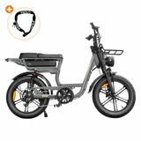 Smartride Supplies B.V. V20 Comfort Fatbike électrique - 20 pouces - moteur 250W - batterie 720Wh - Gris