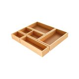 Wintem Set van 5 multifunctionele en ruimtebesparende bamboe-organizers