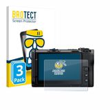BROTECT - Screenprotector voor Nikon ZR 2025 - Folie Beschermfolie Beschermglas matte 3 Stuks