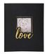 Exacompta - ref. 16506E - 1 Boekgebonden fotoalbum LOVE - 60 zwarte pagina's - Formaat 29x32cm - zwarte gekorrelde papieren omslag met opdruk LOVE in rosé goud - 300 foto's