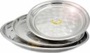 Borvat® | 3-Delige Ronde RVS Dienbladen Set | Zilver | 30/35/40Cm