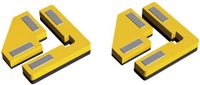 Proses PPR-SS-02 Snap & Glue rechte hoek 2 houders met 8 magneten