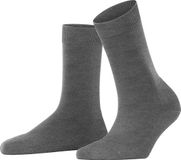 FALKE ClimaWool eenkleurig wol lyocell sokken dames grijs - maat 41-42