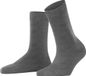 FALKE ClimaWool eenkleurig wol lyocell sokken dames grijs - maat 41-42