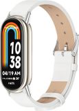 By Qubix Qubix PU Leren Bandje Wit Geschikt voor Xiaomi Smart Band 8 / 9 / 10