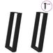 VidaXL Tafelpoten U-vormig 2 stuks Metaal Zwart 730 mm x 280 mm