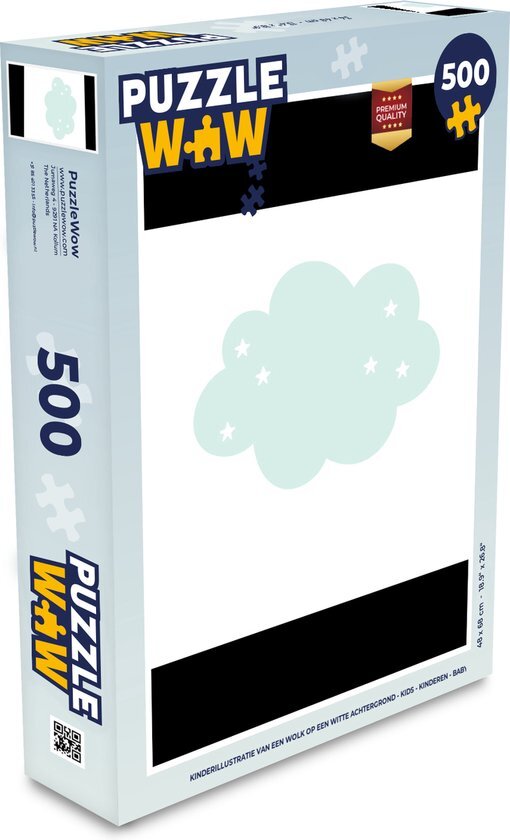 MuchoWow Puzzel Wolk - Sterretjes - Pastel - Kinderen - Legpuzzel - Puzzel 500 stukjes - Sinterklaas cadeautjes - Sinterklaas voor grote kinderen