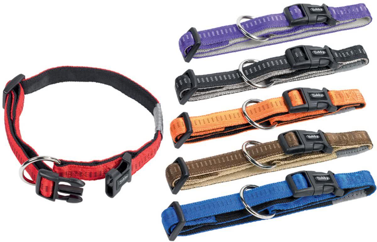 Nobby halsband body bruin 25-35 x 1,4 cm - 1 st