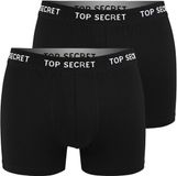 Top Secret - Heren Bokser - Katoen - Zwart - 6 stuks - Maat XXL