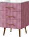Vicco Velia Nachtkastje – 41 x 62 cm met 3 lades Roze