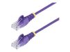 StarTech 25cm Purple Slim CAT6 Ethernet Cable