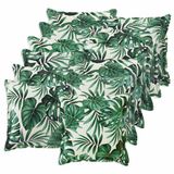 vidaXL - Kussensloop - 12 stuks - Bladpatroon - 45 x 45 cm - Polyester