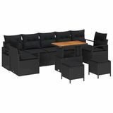 vidaXL Banc de jardin Noir