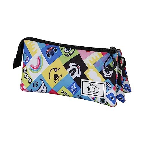 Disney 100 Collage-2.0 Fan Triple Etui, Multi kleuren, Meerkleurig, Eén maat, 2.0 FAN Triple Etui Collage