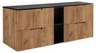 3xE living meuble de salle de bain chêne artisanal / noir 140 cm